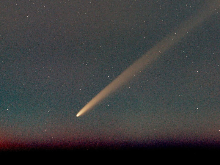 Cometa C/2023 A3 (Tsuchinshan-ATLAS) vista da Creta